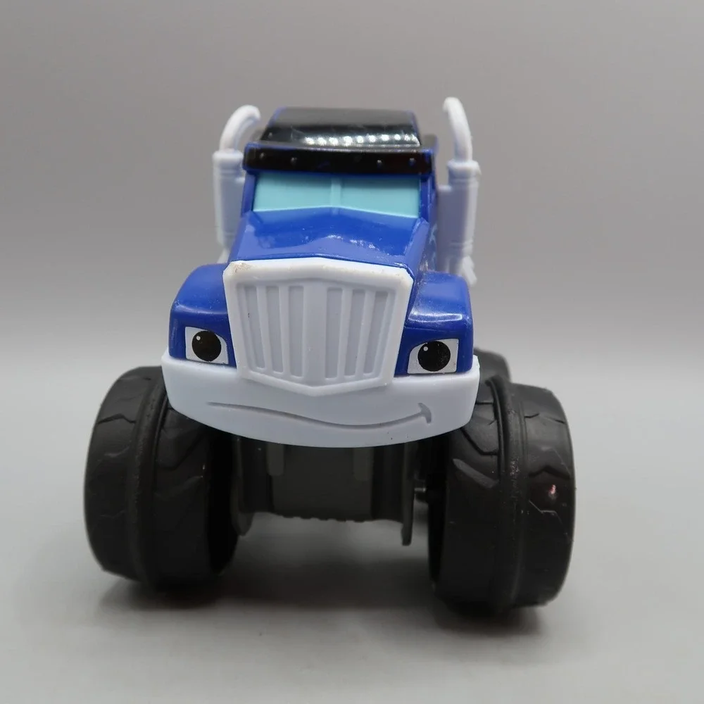 Crusher Blaze & The Monster Machines Slam & Go Push Truck Lot Blue Car Toy